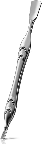 BEZOX Empujador de cutículas con tenedor de cutículas, recortador de cutículas 2 en 1, empujador de uñas antideslizante y cortador de cutículas,