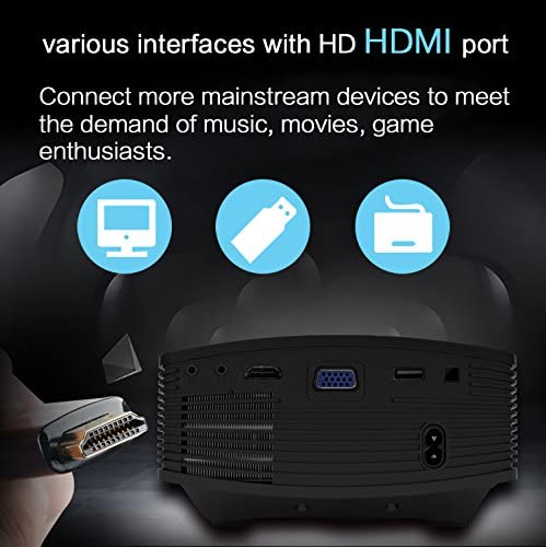Mini Projector, Native 1080P Portable Projector Kids Projector Outdoor Home Theater Movie Projector With Hdmi/Usb/Sd/Av For Ios/Android/Windows/Ps5/Computer/Tv (Yg500) #TOP3