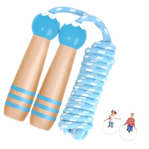 Mirhua 縄跳び 子供用 初心者向け 長さ調節簡単小学生 男女兼用 【初心者でも跳びやすい】ライトブルー