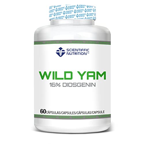 Scientiffic Nutrition - Wild Yam 500mg, Extracto de Ñame con Diogesina que Actúa como Regulador Hormonal Femenino, Ayuda a Mantener Sanos los Huesos, Alivia los Síntomas Premenstruales - 60 Cápsulas.