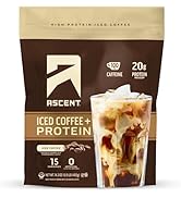 Ascent Iced Coffee Protein Powder - High Protein Coffee Powder, 20 g Protein & 100 mg Caffeine fr...