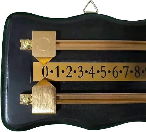Marcador para billar con deslizador de latón y tablero de madera miniatura 3
