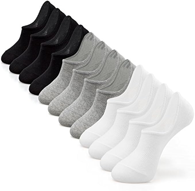 IDEGG No Show Socks Men Low Cut Ankle Short Socks for Men Casual Athletic Socks with Non Slip Grip