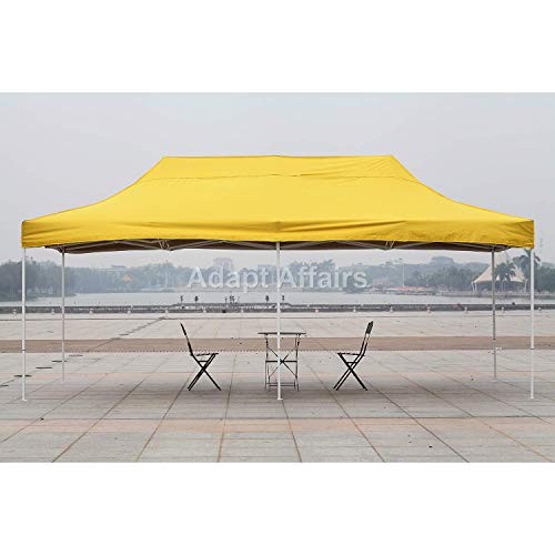 Image of Invezo Outdoor Gazebo Canopy Tent 10 x 20 feet (Yellow, Premium (47 KGS))