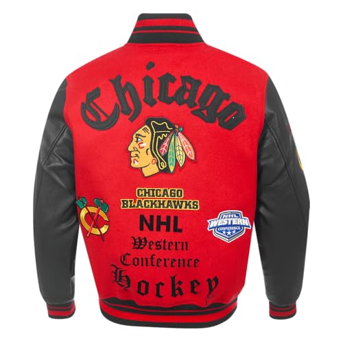 Image of Pro Standard Mens NHL Old English Varsity Jacket