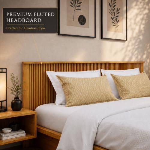 Image of Bniture Modern Low Height King Size Bed Without Storage | Engineered Wood Platform Bed Headboard | Bed King Size Wooden Cot Double Bed for Bedroom 3 Year Warranty (Giant Wood)