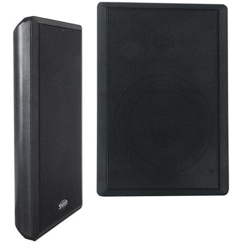 Altavoces estéreo de pared Dynavox con panel plano negro Cover