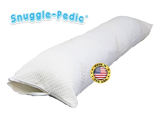 Zipper Removable Body Pillow Cover by Snuggle-Pedic - Kool-Flow Luxurious Bamboo Material - All USA Made (54 x 20 inch)