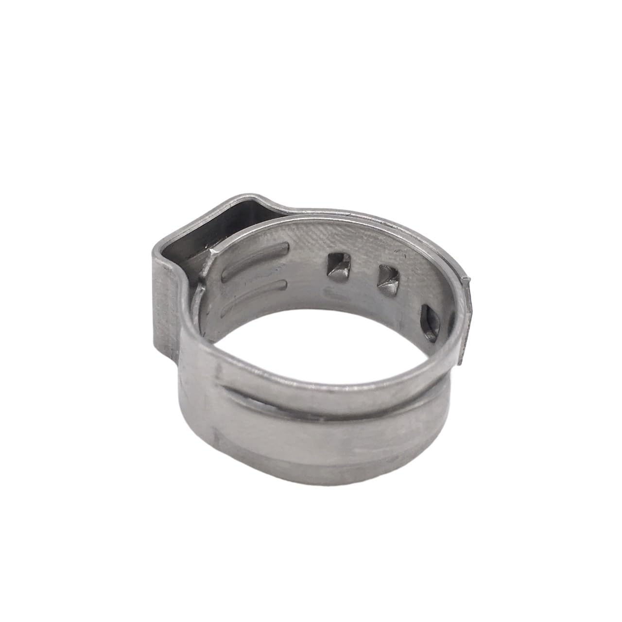 Drehseilklemmen Quetschklemmen, stufenlos, einohrig, dicht schließend, vibrationsfest, for Feste Schläuche und Rohre, Edelstahl 304, Packung mit 100 Stück DrahtseilhüLsen