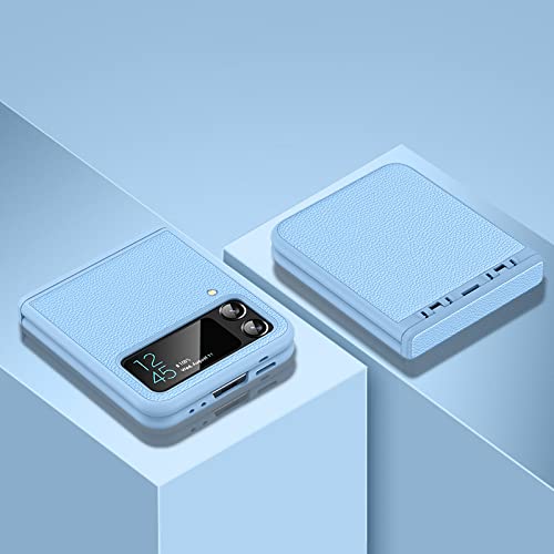 Coque Antichoc Samsung Z Flip 3 Solution Charnière Protégée Cuir Bleu Mince