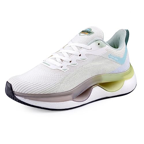 Image of Bacca Bucci Men's White::Olive Running Shoes - 6 UK