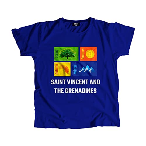 T-shirt Saint Vincent et les Grenadines bleu roi pour homme et femme