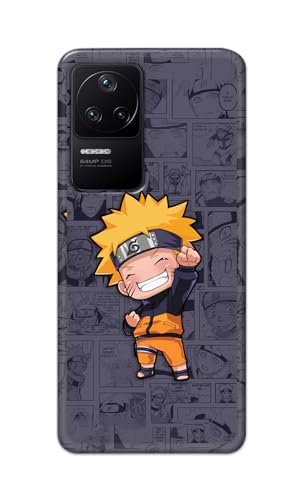 Image of Plastic Printfidaa Printed Hard Back Cover Case For Mi Poco F4 5G Back Cover (Famous Anime Cartoon Character) -112, Grey