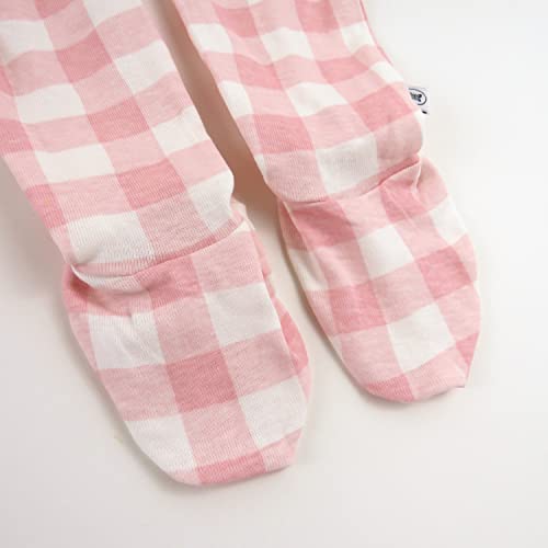 Image of HonestBaby Baby 3-Pack Footed Pants Roomy Fit Pull on Bottoms 100% Organic Cotton for Infant Baby Boys, Girls, Unisex