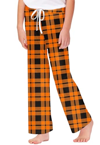 Image of Remimi Girl Boy Plaid Pants Drawstring Summer Casual Loose Bottoms 5-14 Years