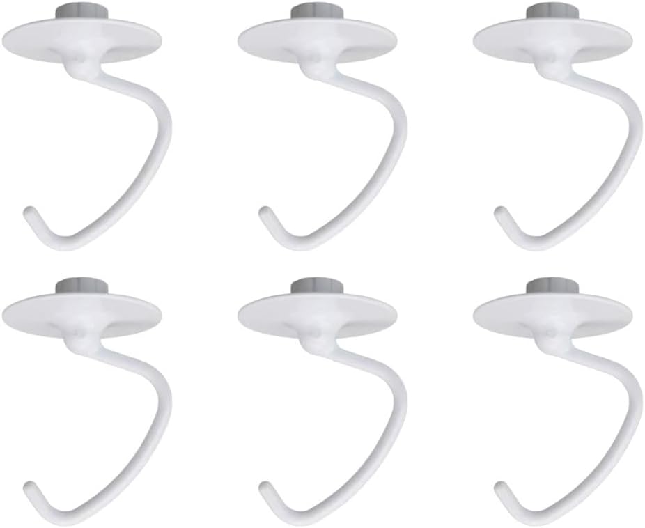 Replacement Part for Stand Mixer Coated 4.5 QT Dough Hook for,K45DH,SAW10674618 6-PACK Universal Appliance Replacement Part Versatile Repair Durable Working