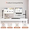 Redbat Laptop Arm for Notebooks up to 17 inch, Height Adjustable Desk Mount, Supports Monitors 13-32 inch up to 8kg, VESA 75/100, Full-Motion, Swivel, Tilt, 2 Mounting Options #3