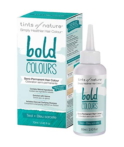 Tints of Nature Azul oscuro, Tinte semipermanente y natural de cabello, vegano, Sin amoníaco, PPD, parabenos, silicona ni sulfatos, 1 paquete