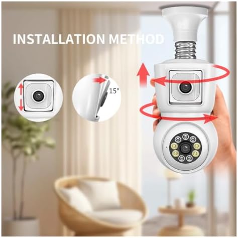 BXGBWKZHRQF Dual-Lens E27 PT WiFi Bulb Surveillance Camera - 3