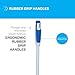 Mr. Clean Toilet Plunger and Bowl Brush Combo with Caddy, 3-Piece Heavy-Duty Plunger, Toilet Brush, and Caddy Set, White/Blue