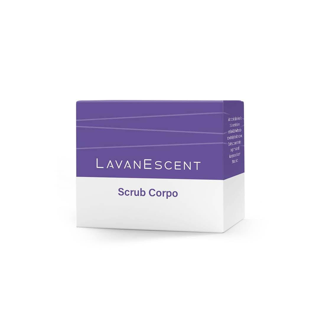 Lavanescent Scrub Corpo alla Lavanda Esfoliante Naturale Delicato con Polvere di Riso, Burro di Karité e Oli Nutrienti Pelle Morbida, Luminosa e Rigenerata, 150 ml