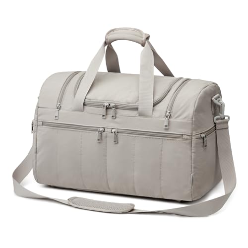 Sac de sport pour femme 45L G4Free grand modèle camel avec compartiments zippés