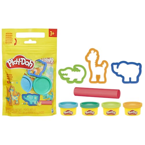 Play-Doh Mini Safari Set Arts & Crafts Animal Toys for Kids 3+ Preschool Toy Gift for Kids
