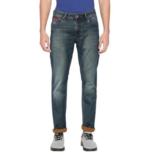 Image of Being Human Blue Slim Fit Denims for Men Clothing