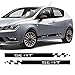 2 pezzi da corsa stile auto porta strisce laterali adesivi decalcomania in vinile, per Seat Leon Ibiza Altea Alhambra Arona Tarraco Accessori