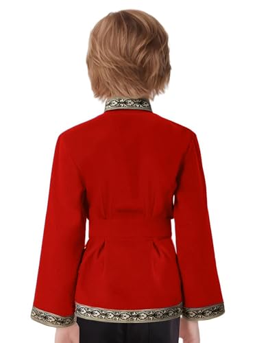 Kids Boys Russian Traditional Folk Shirt Embroidered Bell Sleeve Tunic Top for Carnival Festival2