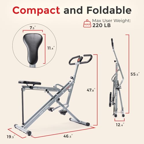 Sunny Health & Fitness Upright Row-N-Ride Squat Assist Trainer for Glutes - image 7