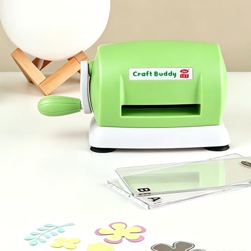 Mini Die Cutting Machine, Manual Embossing Machine for Scrapbooking Starter, Portable Die Cuts and Embossing Machine for Card Making Scrapbooking Tools Handmade and DIY Crafts (Green)