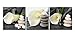 Canvas Print Wall Art Painting For Home Decor Still Life Of White Calla Lily With Gray Spa Pebbles Zen Stones On Black Background Callalily 3 Pieces Panel Paintings Modern Giclee Stretched And Framed Artwork The Picture For Living Room Decoration Flower Pictures Photo Prints On Canvas