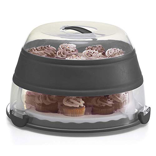 Progressive International Bcc-1Gy Prepworks Collapsible Cupcake Carrier, Gray #TOP1