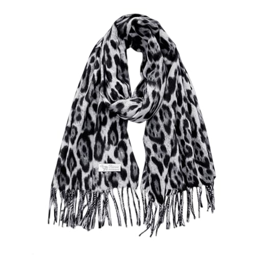 1 Pieza Bufanda Con Estampado De Leopardo, Bufanda Con Borlas, Bufanda Suave Y Cálida, Bufanda De Otoño E Invierno, Bufanda Larga, Bufanda Para Mujer