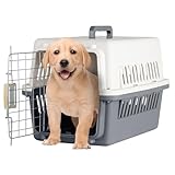 SELECTSHOP Jaula Transportadora para Mascotas Caja de Viaje Perros Jaulas para Viaje Transportadora con Rejas De Metal para...