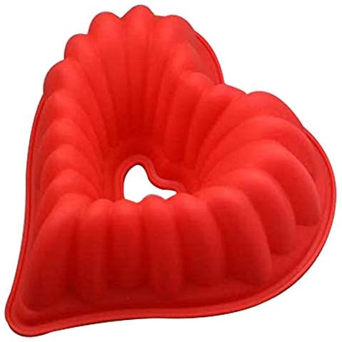Silikonform 3D Herz, NALCY Herzförmige Backform, Silikon Backform Kuchenform, Herz Mousse Silikon Kuchenform, Silikonbackform Cover