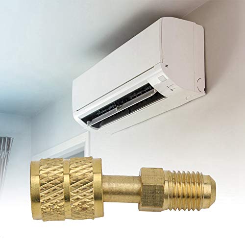 Adaptador de latón R410, macho a hembra, para manguera de carga de aire acondicionado mini split HVAC miniatura 2