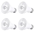 4-Pack PAR20 LED Bulbs, Flood Light CRI90 50W Equivalent 7W, Dimmable, 550 Lumens, E26 Base (6000K Daylight White)