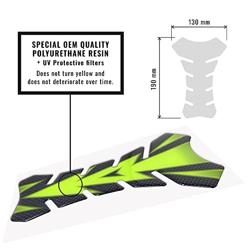 4R Quattroerre.it 18221 Tankpad 3D Motorrad Tankschutz farbig, Rot, 13 x 19 cm