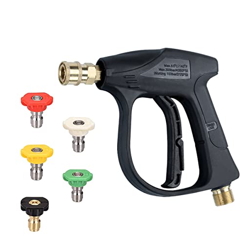 High Pressure 4350 psi car Powered Airbrush + 5 Color Airbrush car wash Gun, widely Used to Clean Cars, Swimming Pools, Windows, Roofs, Sidewalks, Tractors, Motorcycles, etc