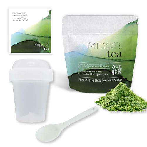 Set mini shaker Matcha japonés ceremonial 20g miniatura 1