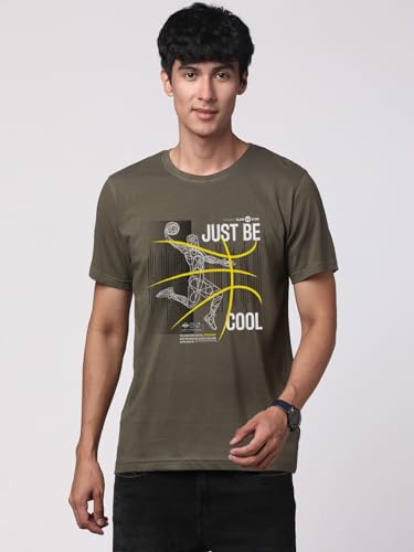 Image of ADRO 100% Cotton Lycra Tshirts for Men Combo Pack of 3 | Regular Fit | Printed T Shirt | Round Neck Half Sleeve| Mens Tshirts