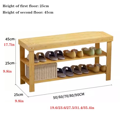 Banc à chaussures entrée petit espace 50 cm rangement intégré