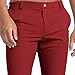 Men's All Day Comfy Golf Pants Slim Fit Easy Casual Trousers Trendy Lightweight Stretch Work Slack (Red,Medium)