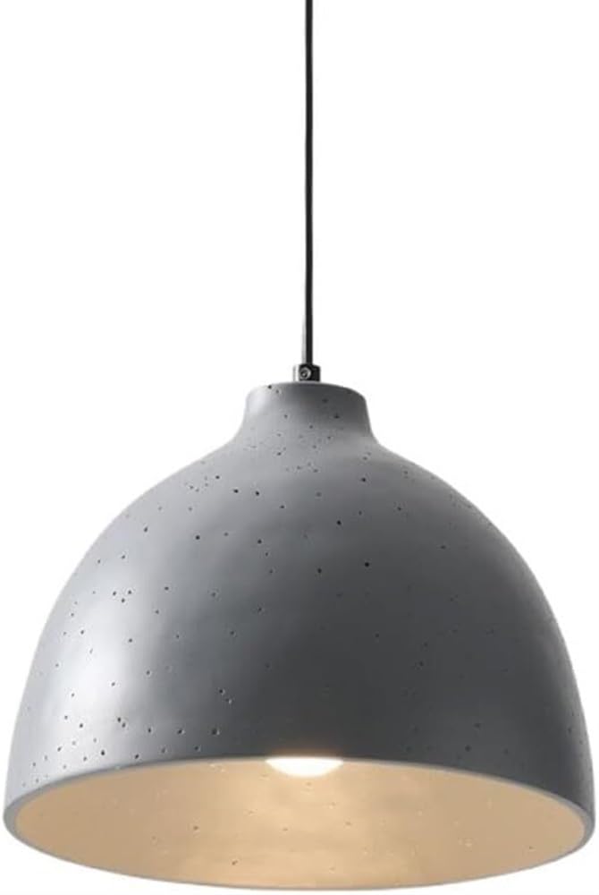 SYAXVOM Resin Lamp Lampshade,Nordic Minimalist Flush Mount Hanging Light,E27 Screw Single Head Ceiling Chandelier,Meeting Room Lounge Corridor Light Fixture Color : White/Grey11In/a