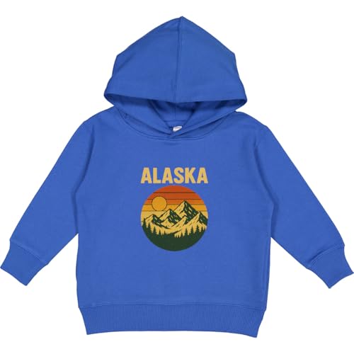 inktastic Alaska Mountains Retro Outdoor Adventure Toddler Hoodie