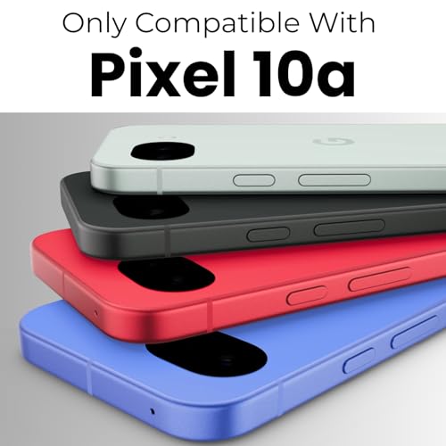 Image of RIGGEAR Shockproof Sleek Hybrid Armor Magnetic Back Cover Case Compatible with MagSafe Accessories for Google Pixel 10a (Clear PC + Black TPU Bumper)