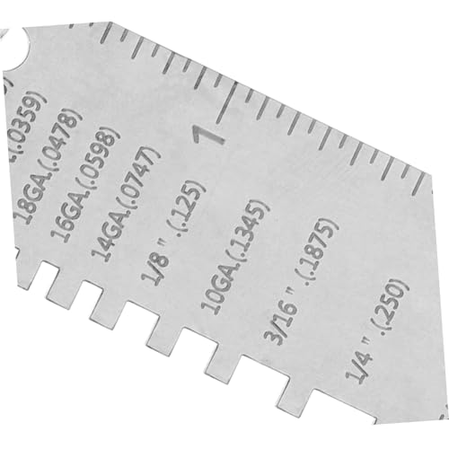Artibetter Herramienta de Medición para Soldadura Calibrador de Grosor en Acero Inoxidable para Inspección Precisa de Soldaduras con Escalas Grabadas para Medición Exacta Uso Versátil en Soldadura, Manufactura y Construcción miniatura 3