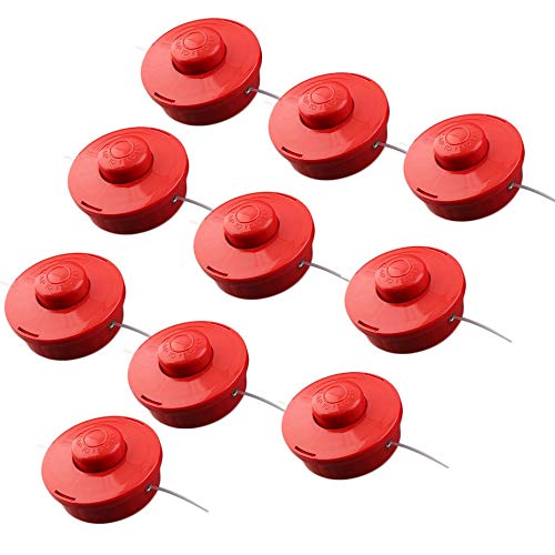 Lawnmower Accessories - Grass Head Rope - Manual - Strong Hardness and Strong Wire Type - Regular Nylon Head - Red